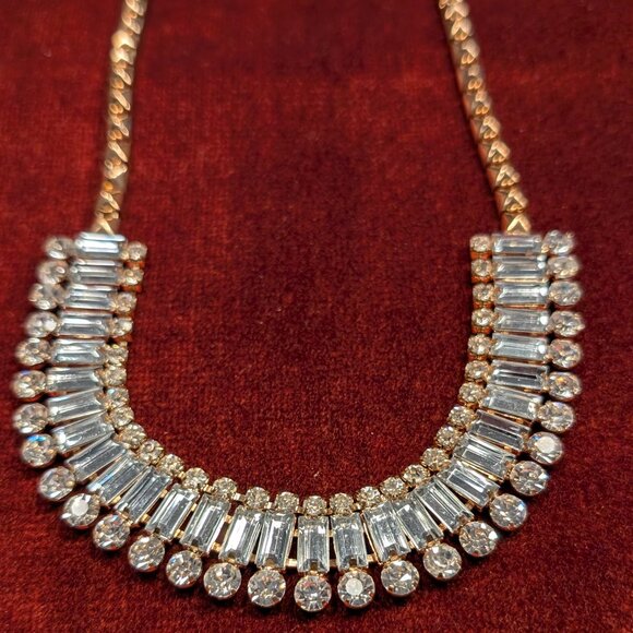 White Austrian Crystal and Simulated White Stone Necklace - Picture 1 of 5